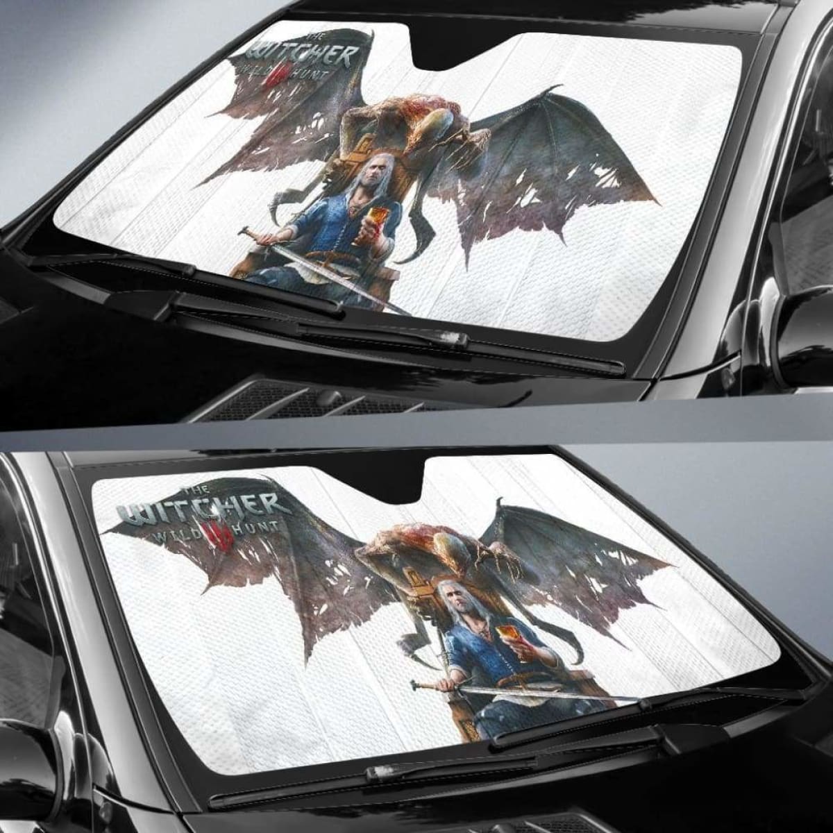 The Witcher 3: Wild Hunt Geralt Game Car Sun Shades Universal Fit 051012
