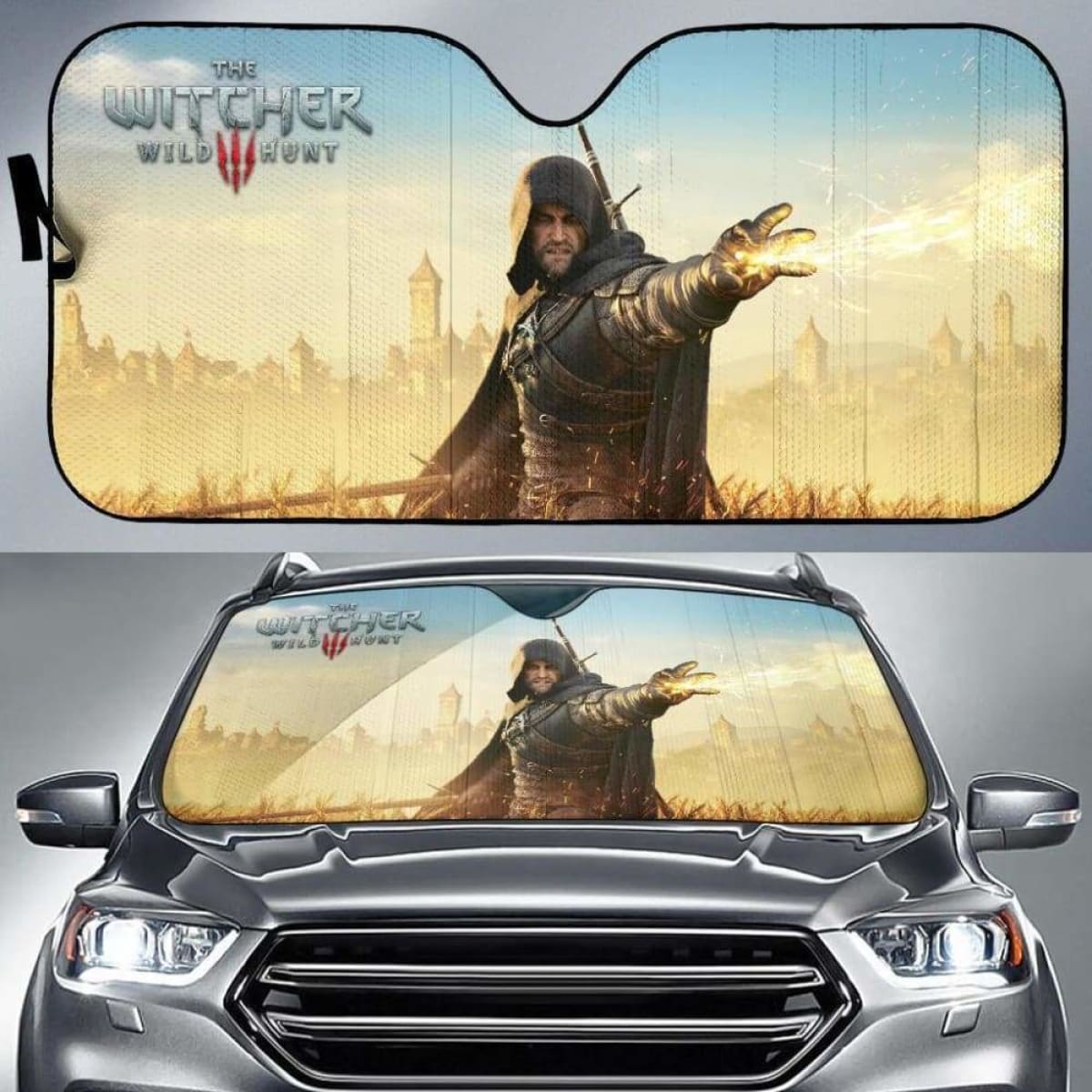 The Witcher 3: Wild Hunt Geralt Game Car Sun Shades Universal Fit 051012