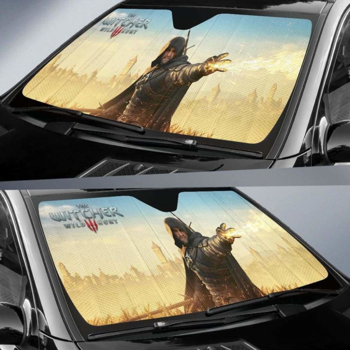 The Witcher 3: Wild Hunt Geralt Game Car Sun Shades Universal Fit 051012