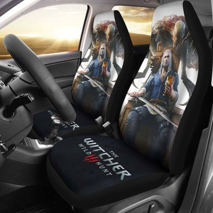 The Witcher 3: Wild Hunt Geralt Game Fan Gift Car Seat Covers Universal Fit 051012