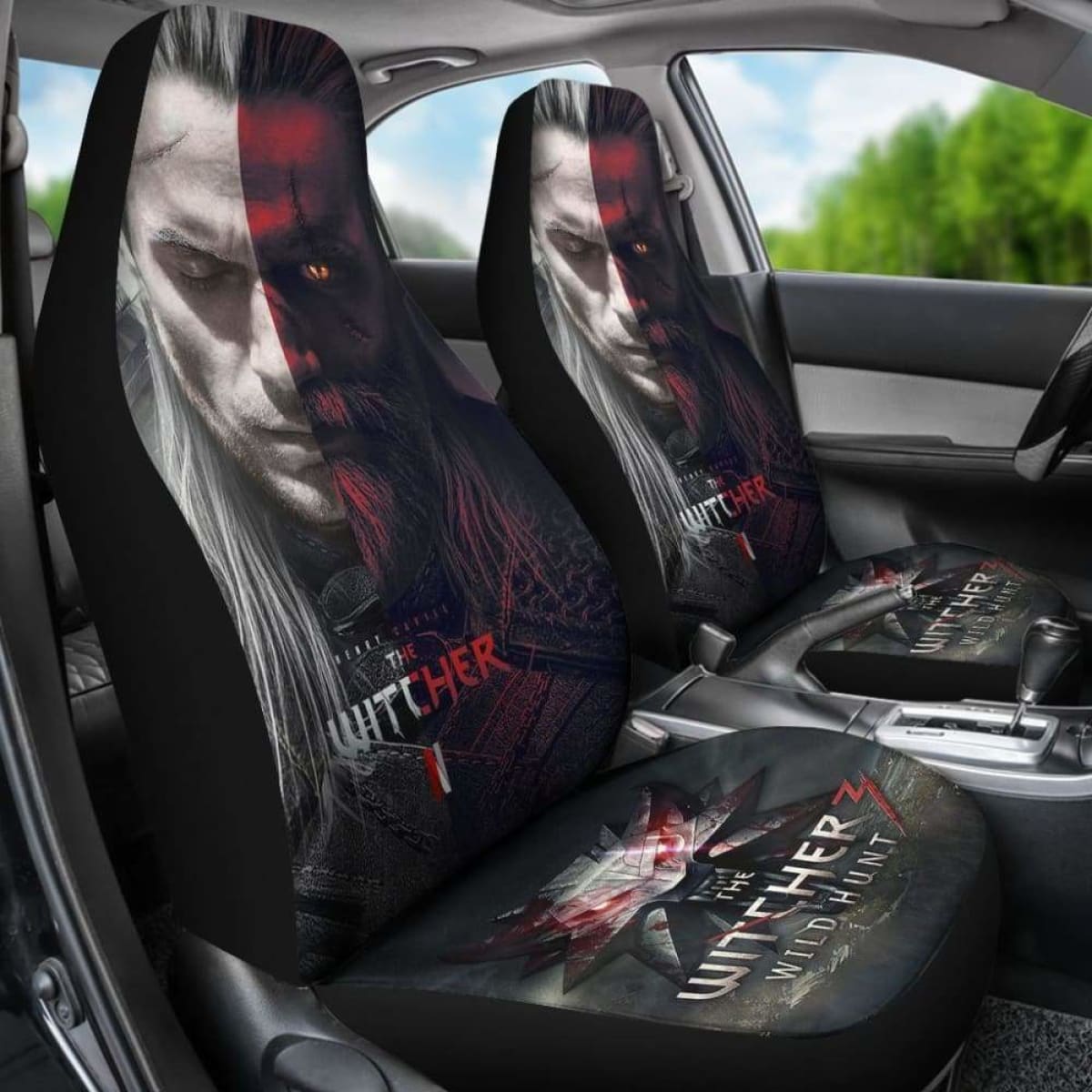 The Witcher 3: Wild Hunt  Geralt Gaming 3D Car Seat Covers Universal Fit 051012