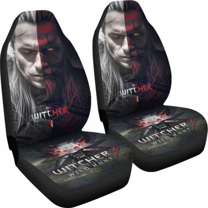 The Witcher 3: Wild Hunt  Geralt Gaming 3D Car Seat Covers Universal Fit 051012
