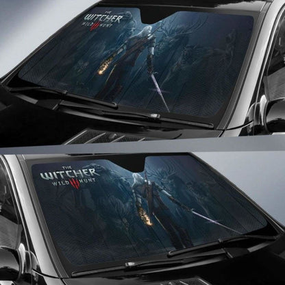 The Witcher 3: Wild Hunt Geralt Gaming 3D Car Sun Shades Universal Fit 051012