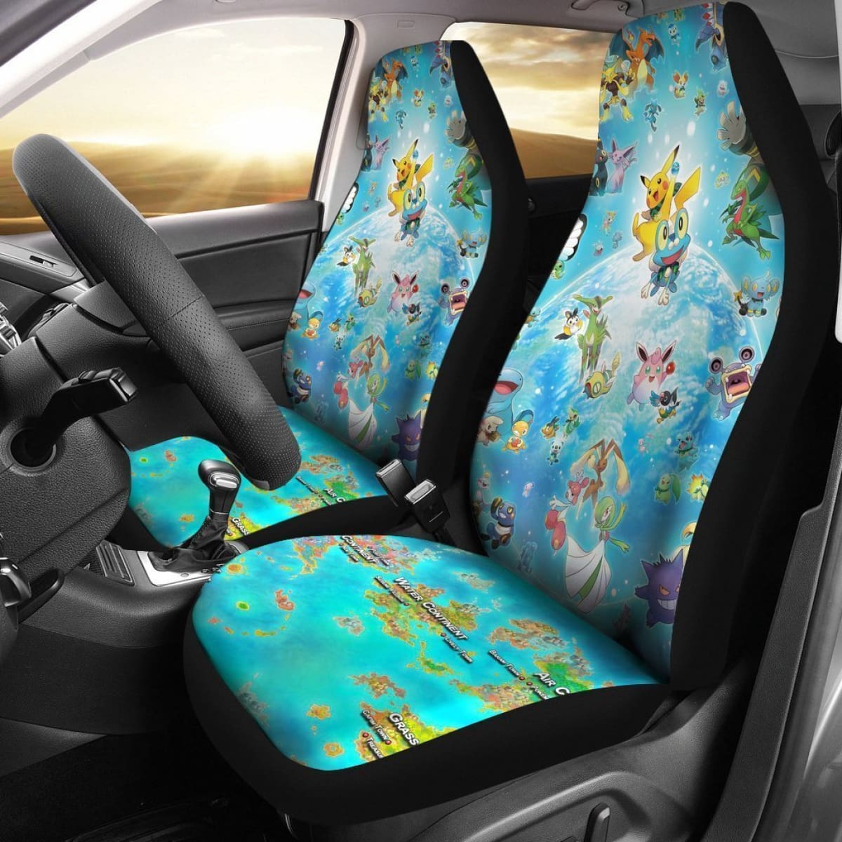 The World Of Pokemon Car Seat Covers Lt03 Universal Fit 225721
