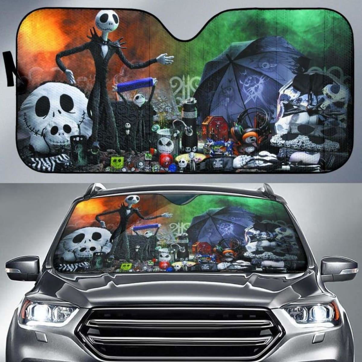 The nightmare before christmas jack skellington sun shades 918b Universal Fit