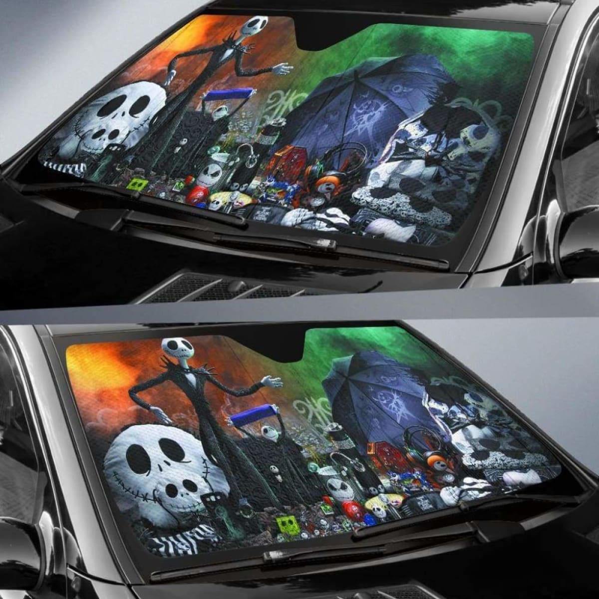 The nightmare before christmas jack skellington sun shades 918b Universal Fit