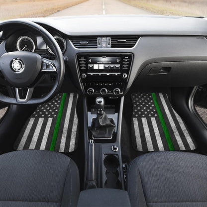 Thin Green Line US Flag Car Floor Mats Custom Support Border Patrol Car Accessories