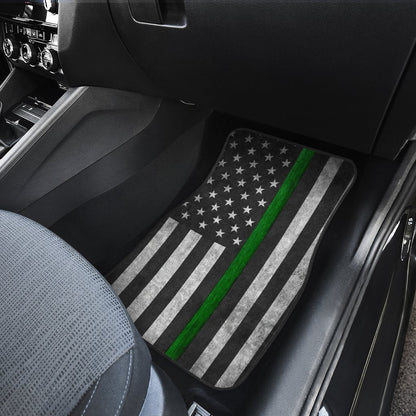 Thin Green Line US Flag Car Floor Mats Custom Support Border Patrol Car Accessories
