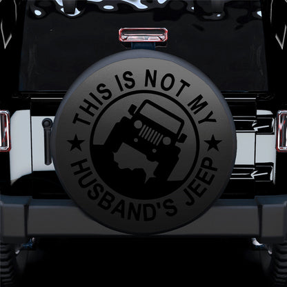 This Is Not My Husband Jeep Black Car Spare Tire Cover