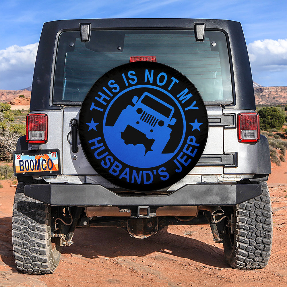 This Is Not My Husband Jeep Blue Car Spare Tire Cover