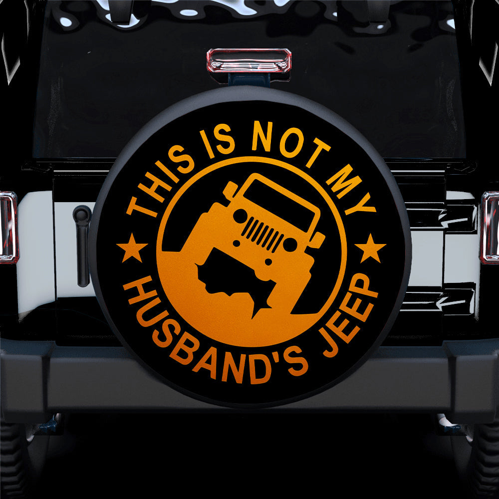 This Is Not My Husband Jeep Orange Car Spare Tire Cover