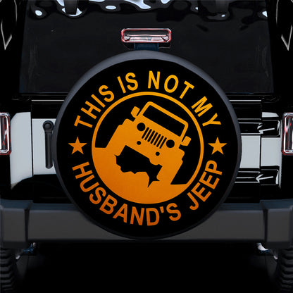 This Is Not My Husband Jeep Orange Car Spare Tire Cover