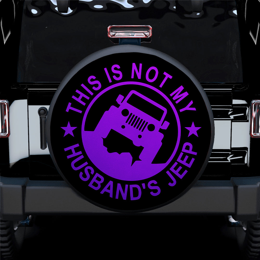 This Is Not My Husband Jeep Purple Car Spare Tire Cover