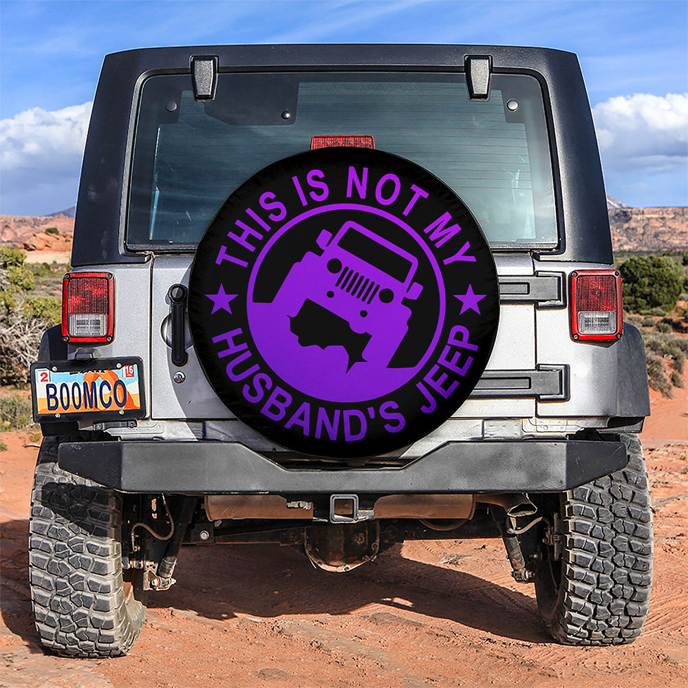 This Is Not My Husband Jeep Purple Car Spare Tire Cover