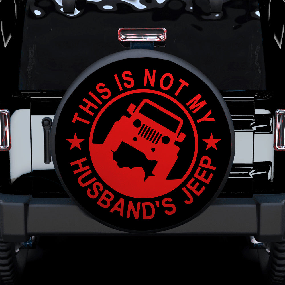 This Is Not My Husband Jeep Red Car Spare Tire Cover