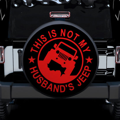 This Is Not My Husband Jeep Red Car Spare Tire Cover
