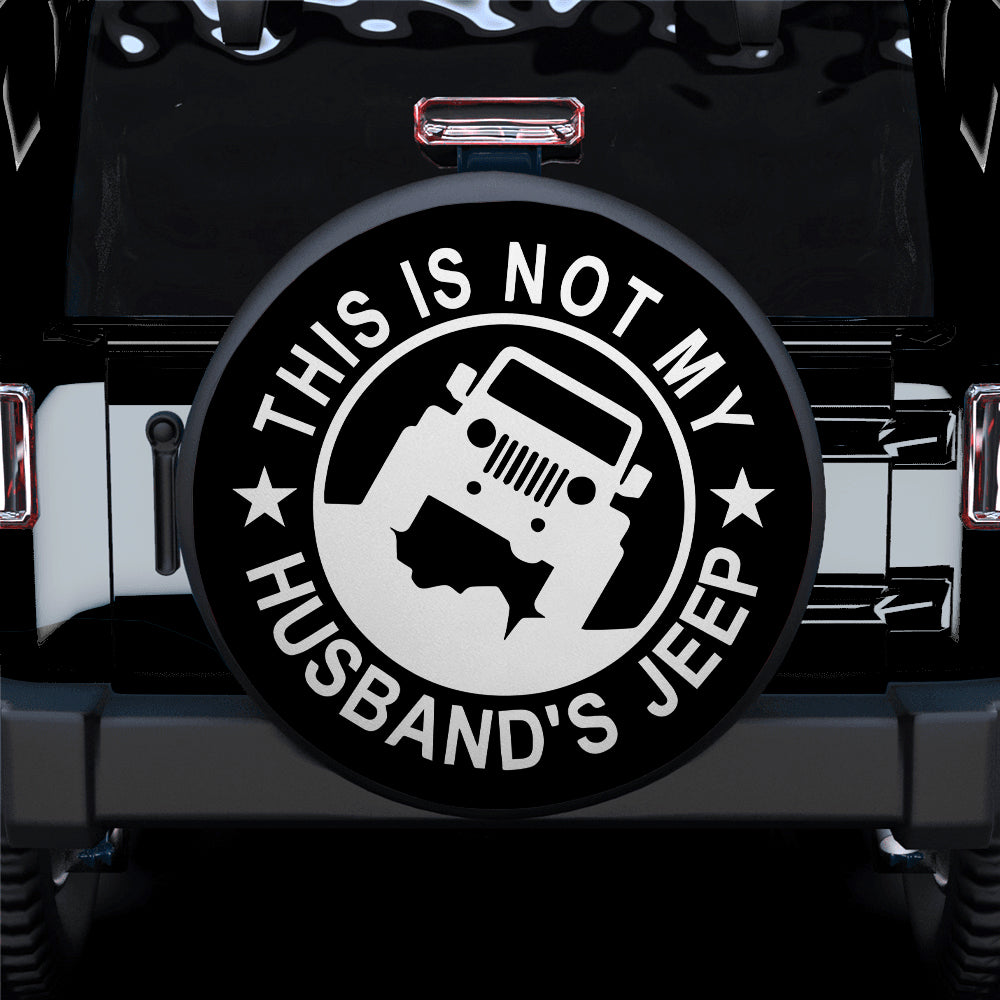 This Is Not My Husband Jeep White Car Spare Tire Cover