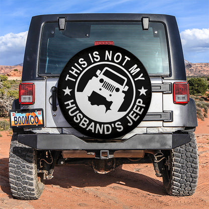This Is Not My Husband Jeep White Car Spare Tire Cover