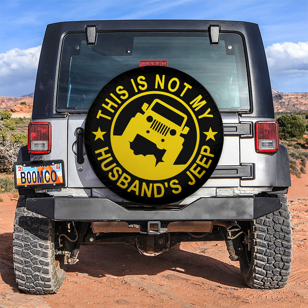 This Is Not My Husband Jeep Yellow Car Spare Tire Cover