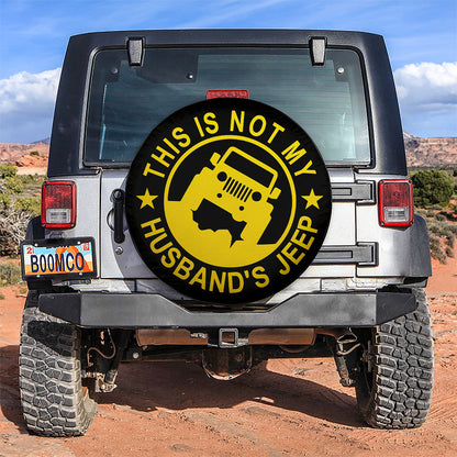 This Is Not My Husband Jeep Yellow Car Spare Tire Cover
