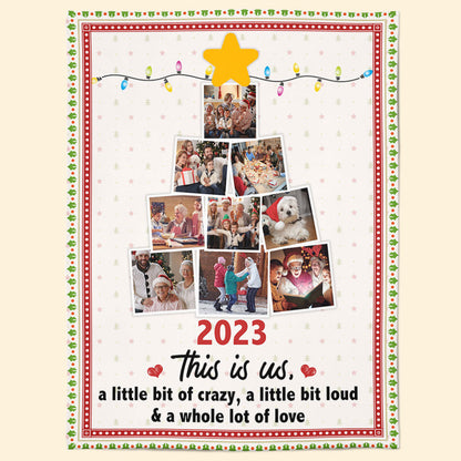 This Is Us Photo Family Christmas Tree - Personalized Photo Blanket