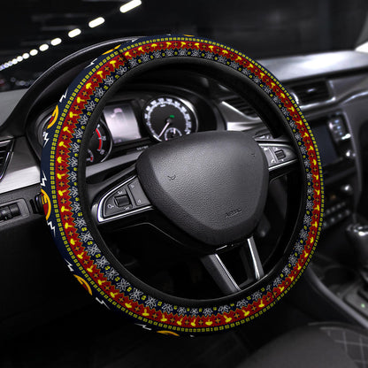 Thor Hammer Mjolnir Art Christmas Premium Custom Car Steering Wheel Cover