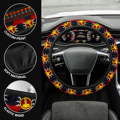 Thor Hammer Mjolnir Christmas Premium Custom Car Steering Wheel Cover
