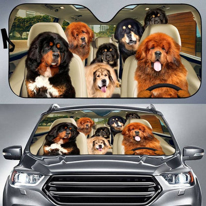 Tibetan Mastiff Car All Over Printed 3D Sun Shade