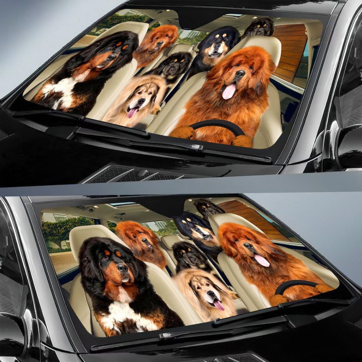 Tibetan Mastiff Car All Over Printed 3D Sun Shade
