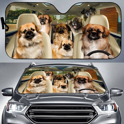Tibetan Spaniel Car All Over Printed 3D Sun Shade