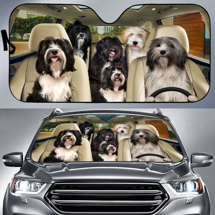 Tibetan Terrier Car All Over Printed 3D Sun Shade