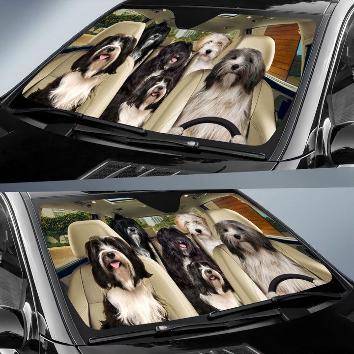 Tibetan Terrier Car All Over Printed 3D Sun Shade