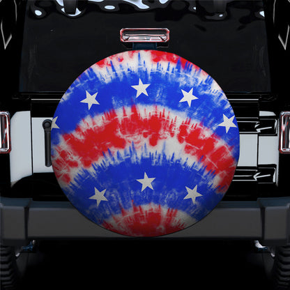 Tie Dye American Flag 1 Spare Tire Cover