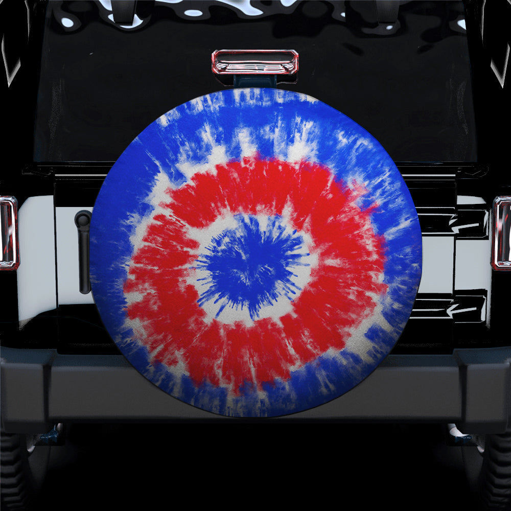 Tie Dye American Flag Spare Tire Cover
