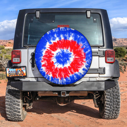 Tie Dye American Flag Spare Tire Cover