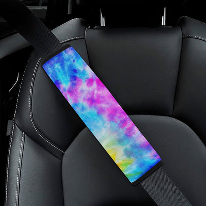 Tie Dye Colorful Premium Custom Car Seat Belt Covers