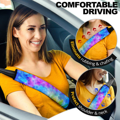 Tie Dye Colorful Premium Custom Car Seat Belt Covers