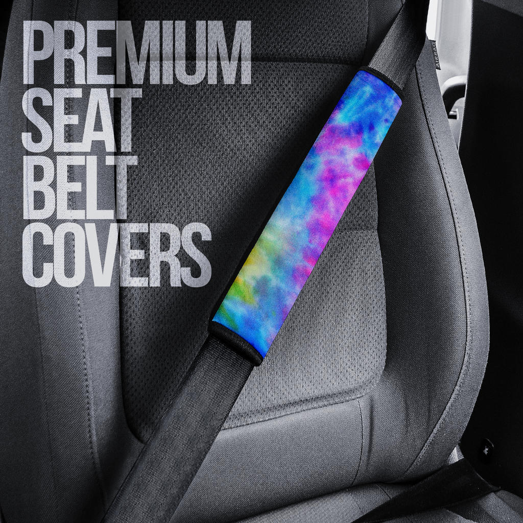 Tie Dye Colorful Premium Custom Car Seat Belt Covers