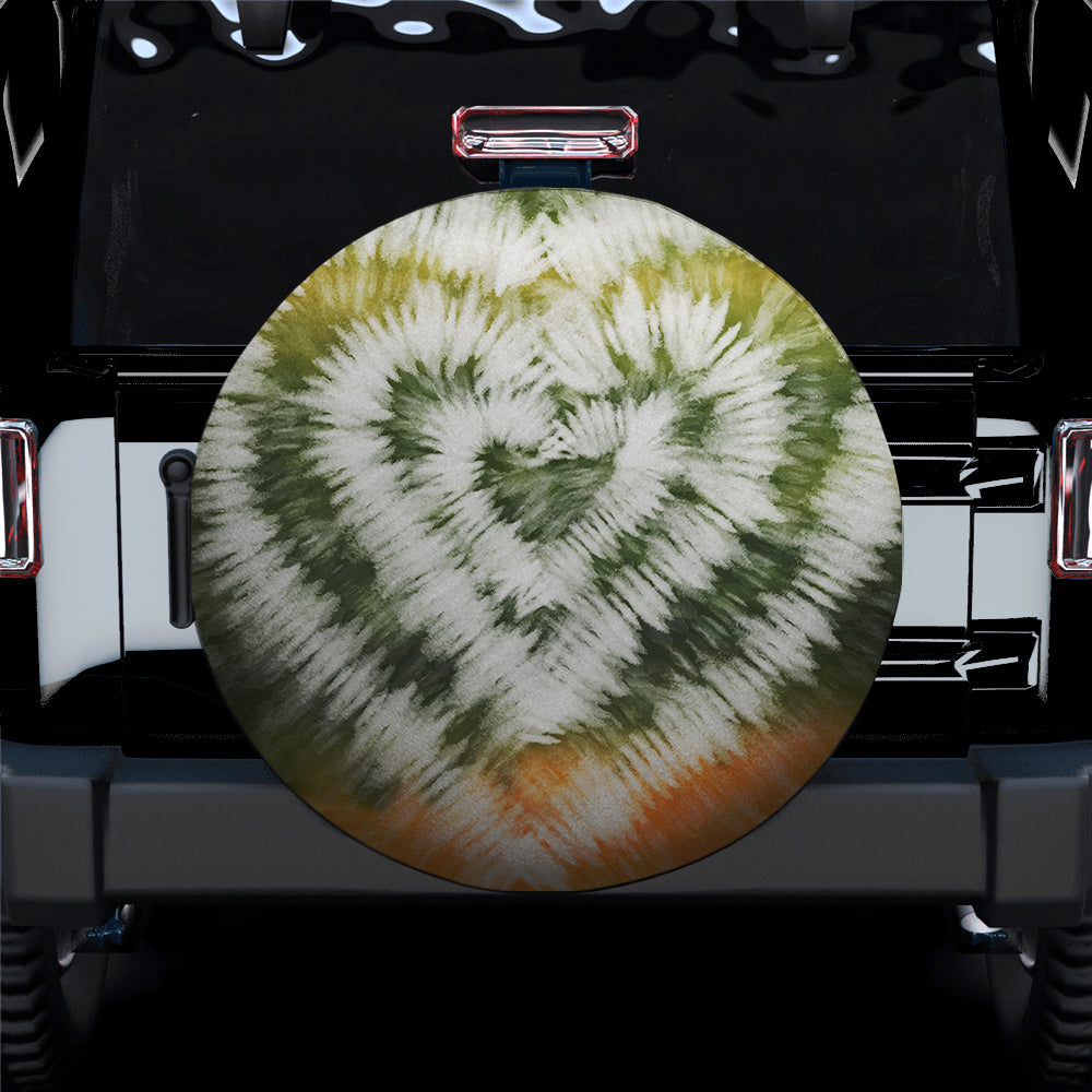 Tie Dye Colorful White Watercolor Spare Tire Cover