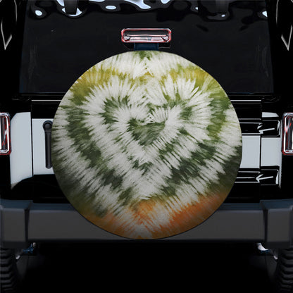 Tie Dye Colorful White Watercolor Spare Tire Cover