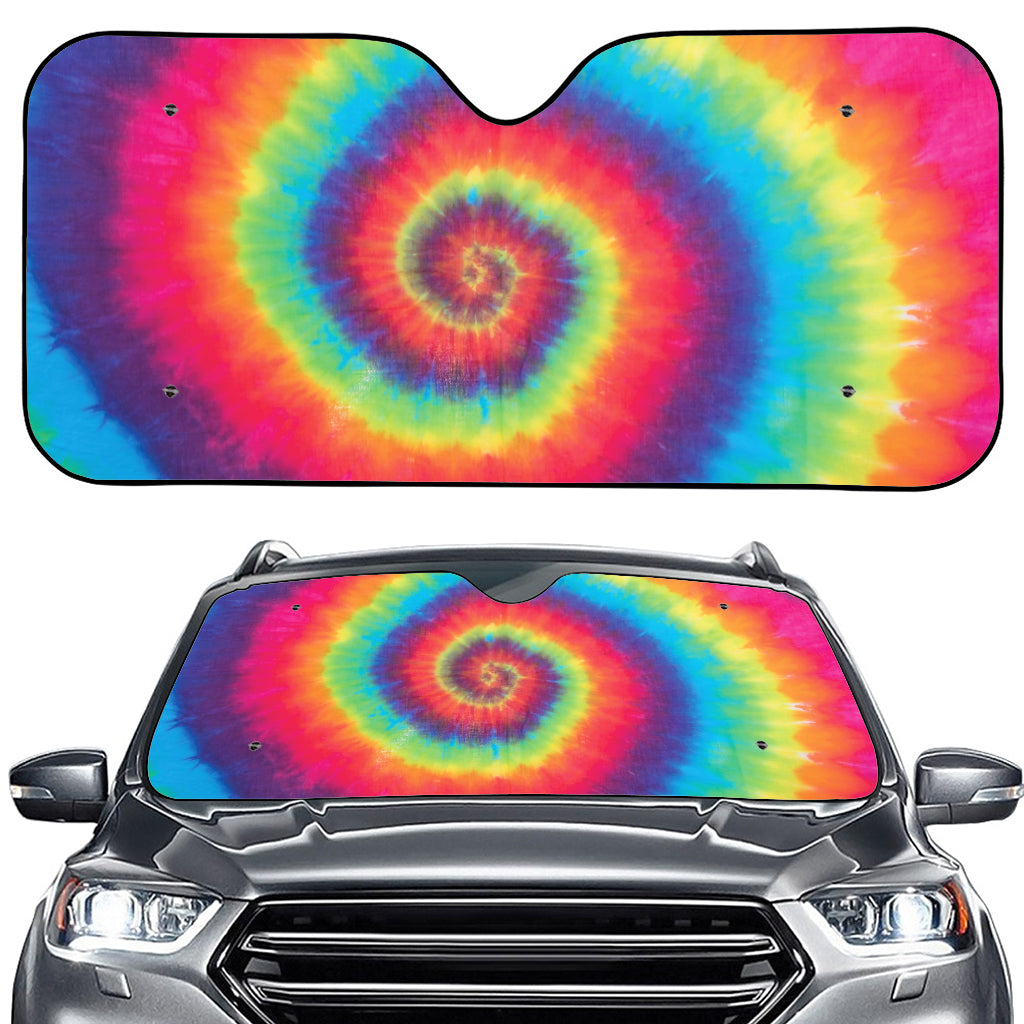 Tie Dye Print Car Windshield Sun Shade