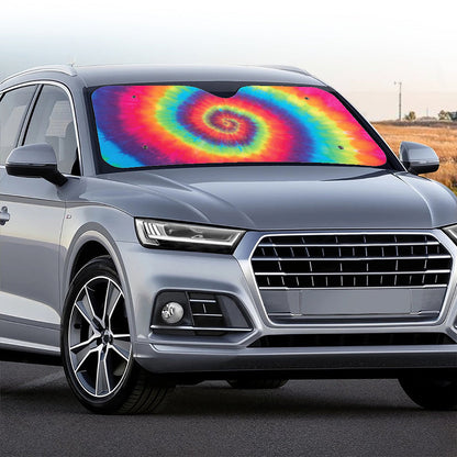 Tie Dye Print Car Windshield Sun Shade