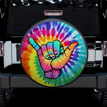 Tie Dye Shaka Car Spare Tire Cover