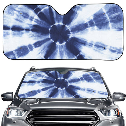 Tie Dye Shibori Print Car Windshield Sun Shade