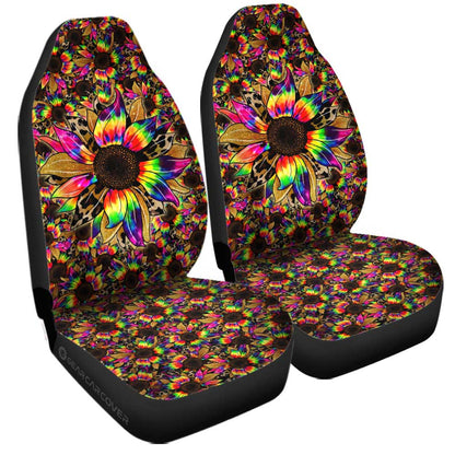 Tie Dye Sunflower Car Seat Covers Custom Car Accessories