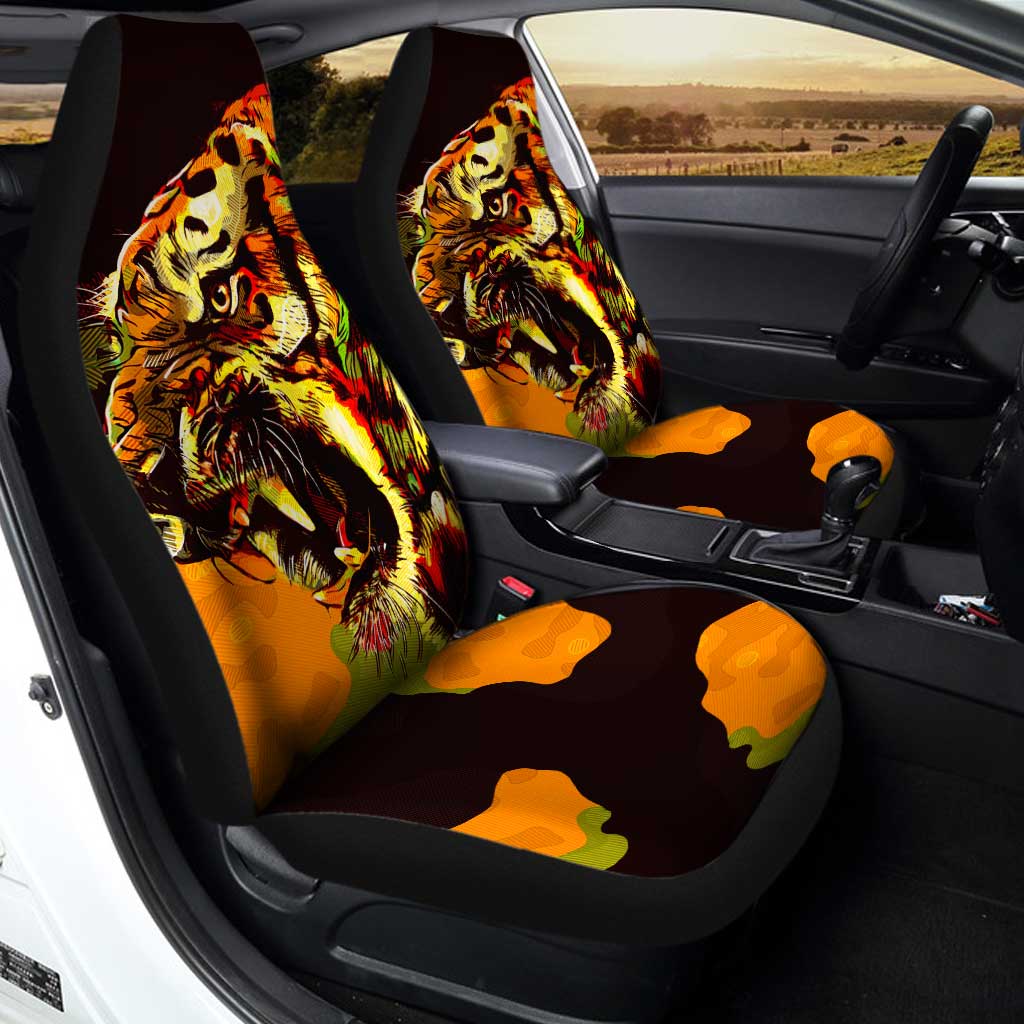 Tiger Car Seat Covers Custom Wild Animal Car Accessories