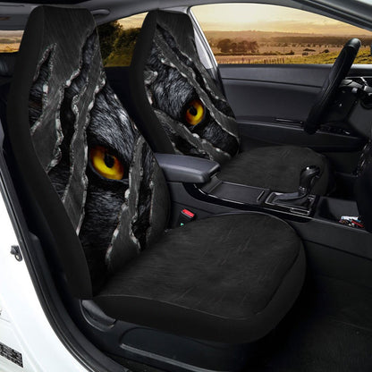 Tiger Car Seat Covers Custom Yellow Eyes Cool Car Accessories