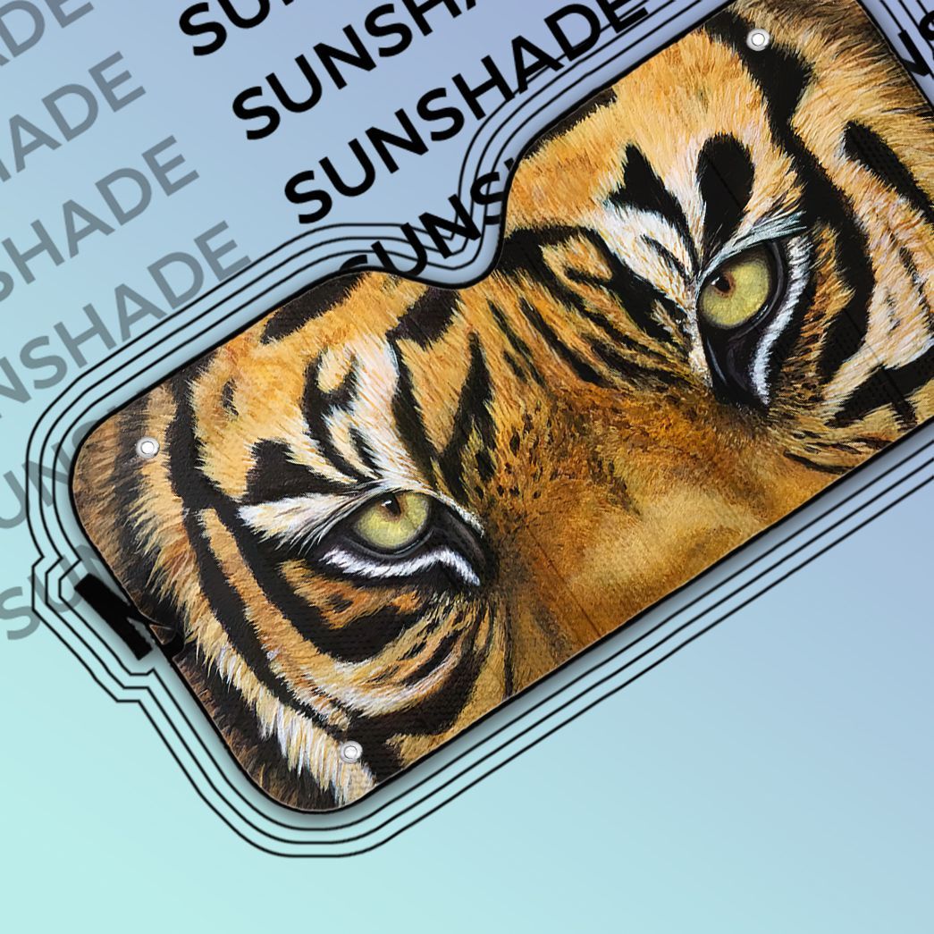Gearhuman 3D Tiger Eyes Car Sunshade