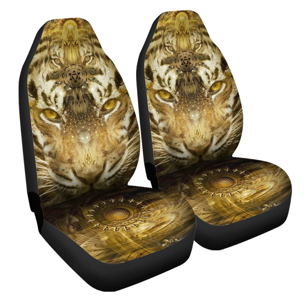 Tiger Face Car Seat Covers Custom Wild Animal Car Accessories