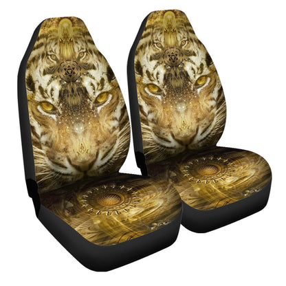 Tiger Face Car Seat Covers Custom Wild Animal Car Accessories